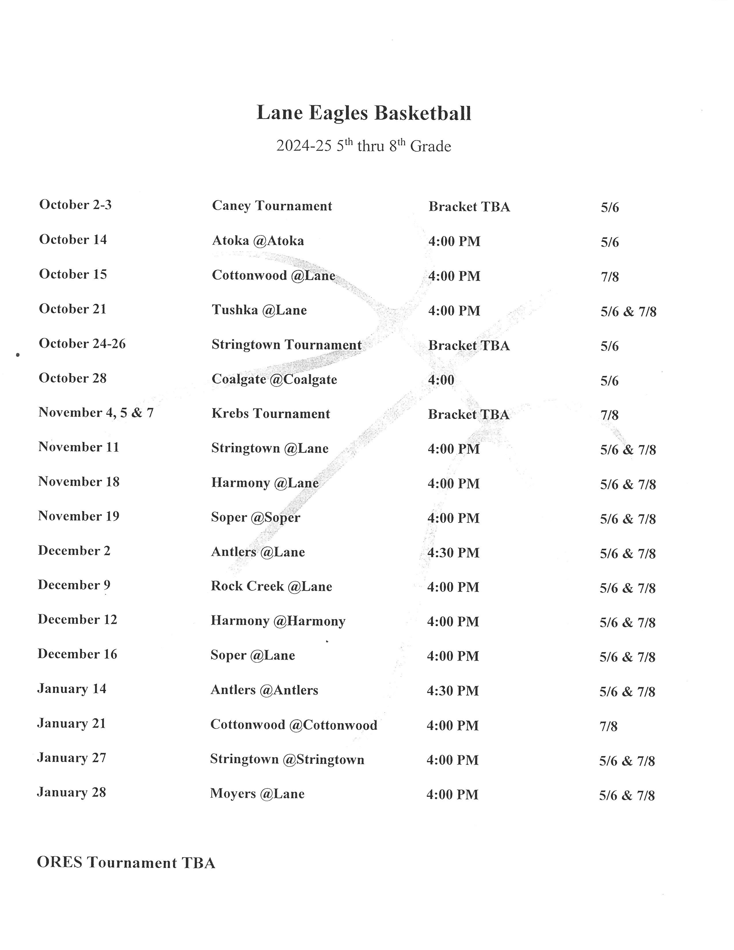 2024-2025 5th-8th Basketball