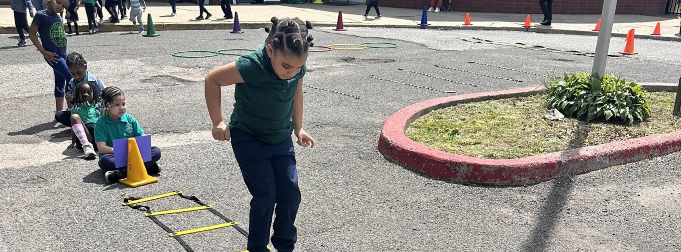 Child playing on playground