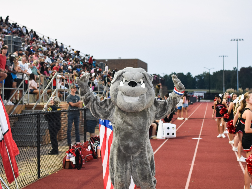 Our Boiling Springs High School Mascot Pumping Up the Crowd