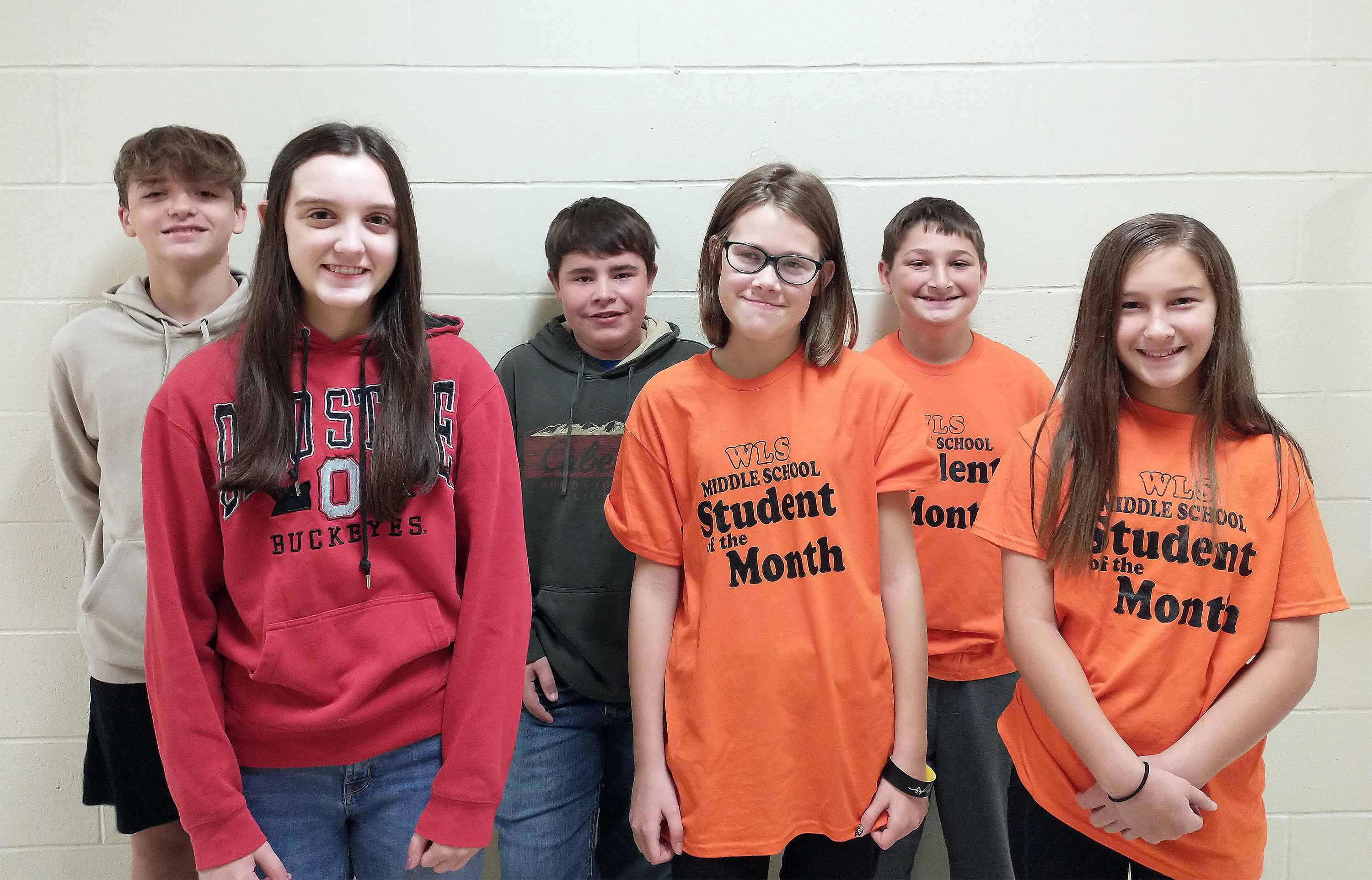 OCTOBER MS STUDENTS OF THE MONTH