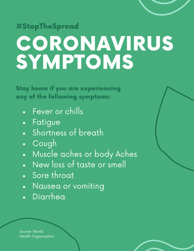 Coronavirus Symptoms Flyer