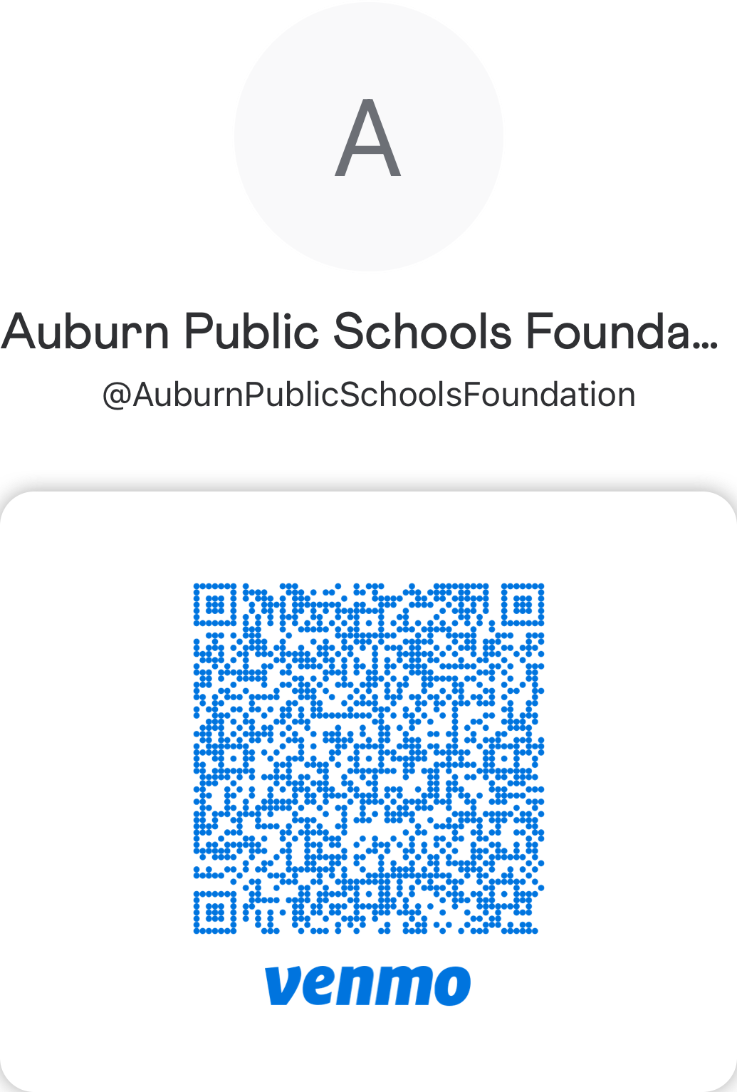 Auburn Public School Foundation Venmo 