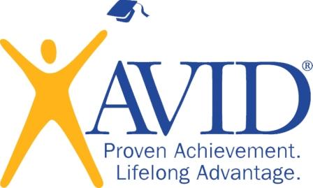 a photo of AVID proven achievement, lifelong advantage logo