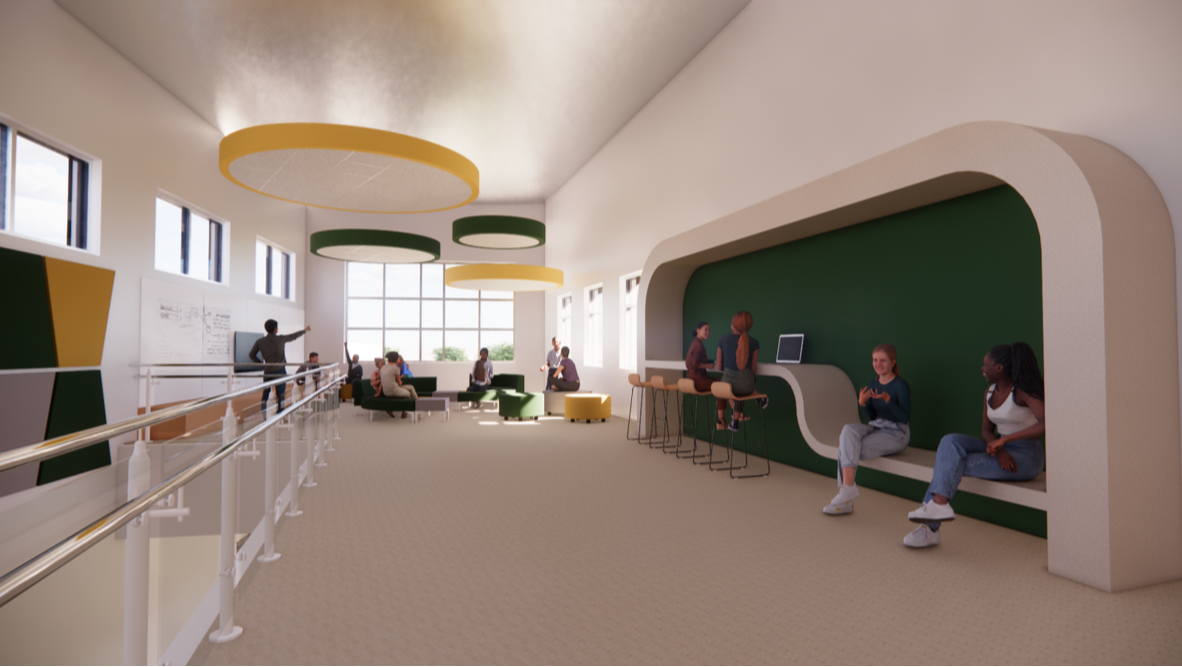 artist rendering of a classroom at Middle School V V