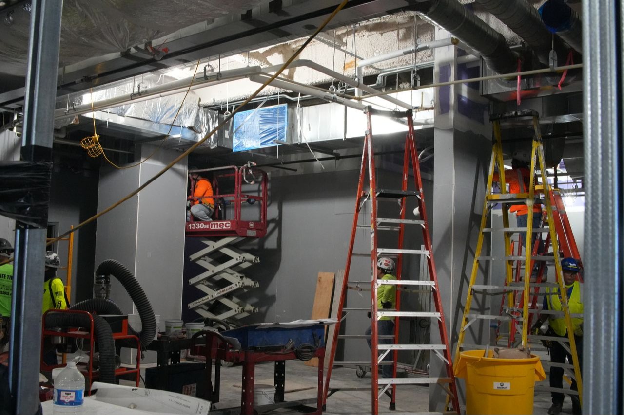 Construction photo taken at Middle School V V