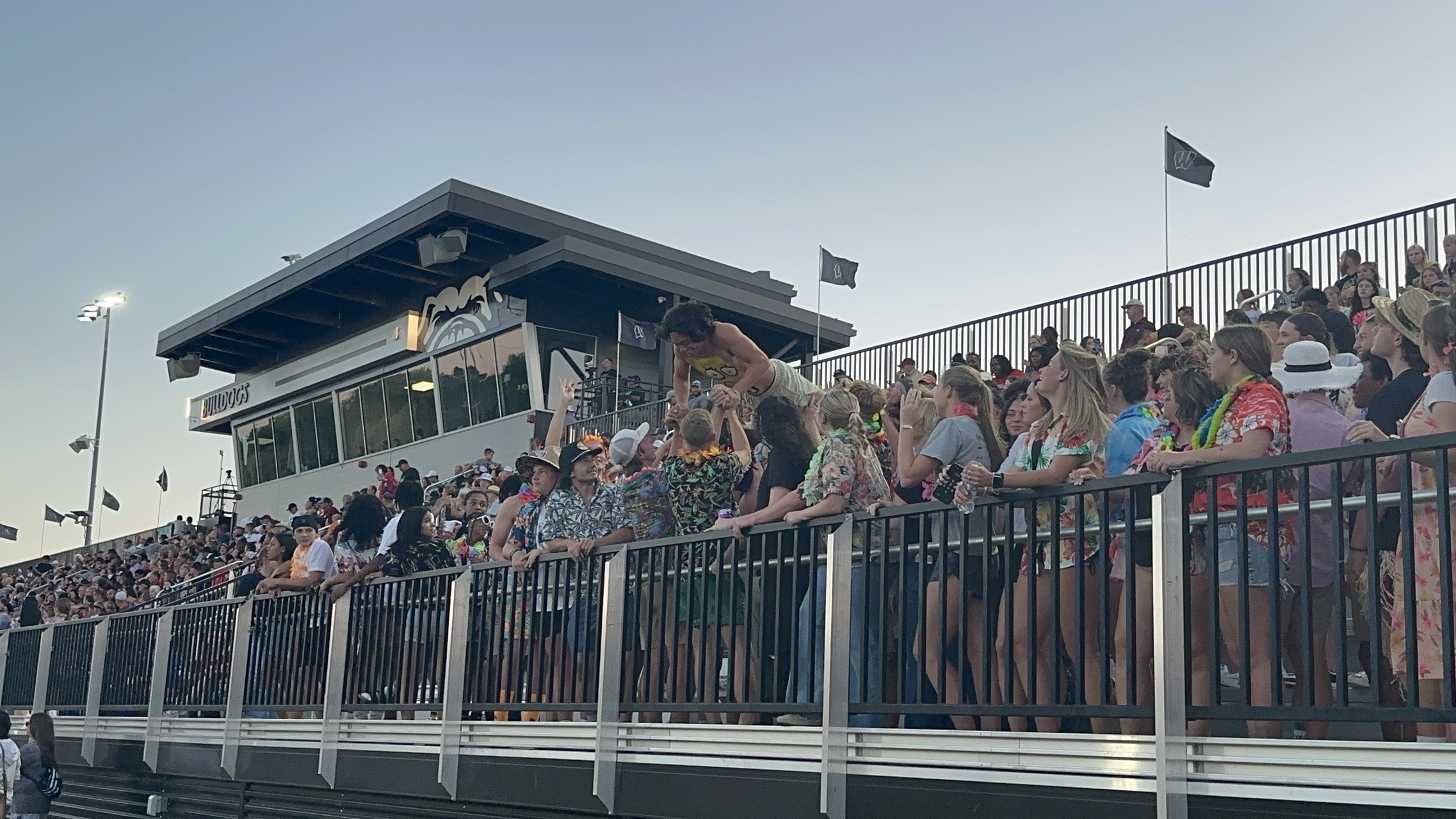 student section at football