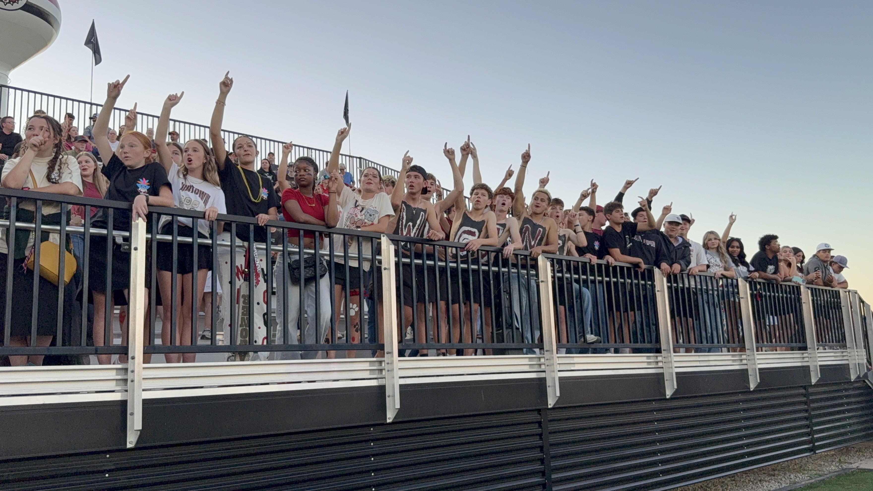 student section at football