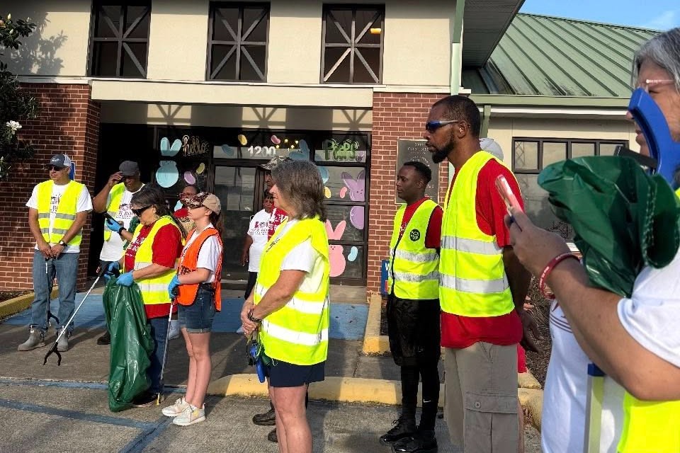 Volunteers waiting for instructions