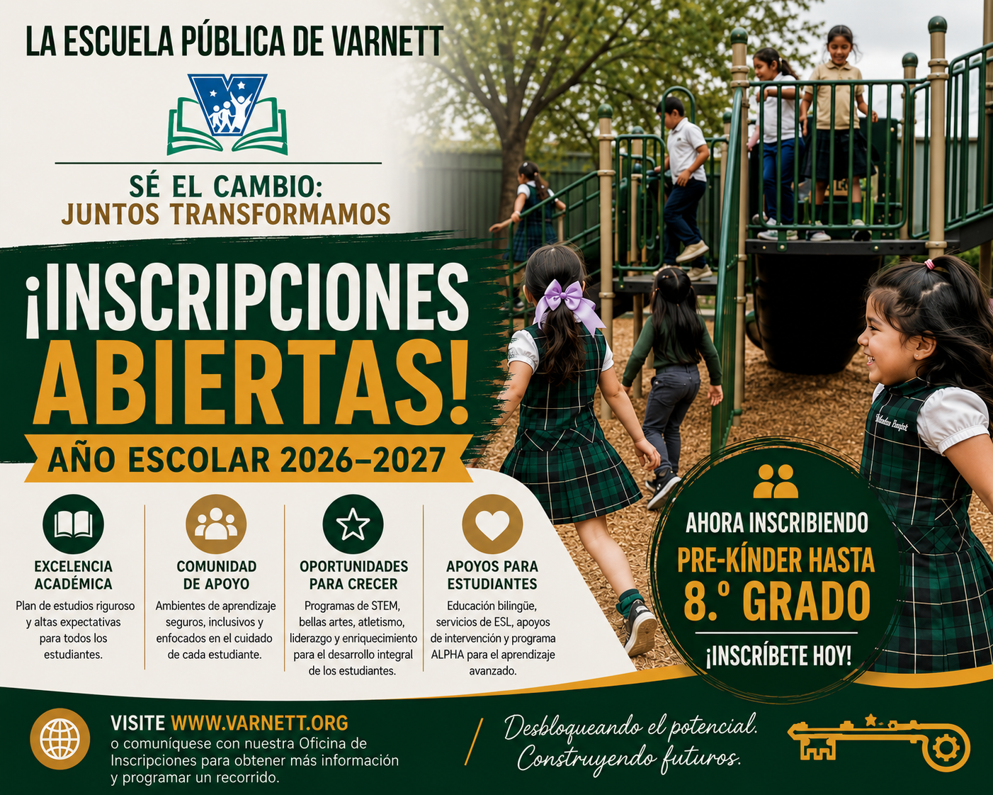 Enrollment Postcard spanish