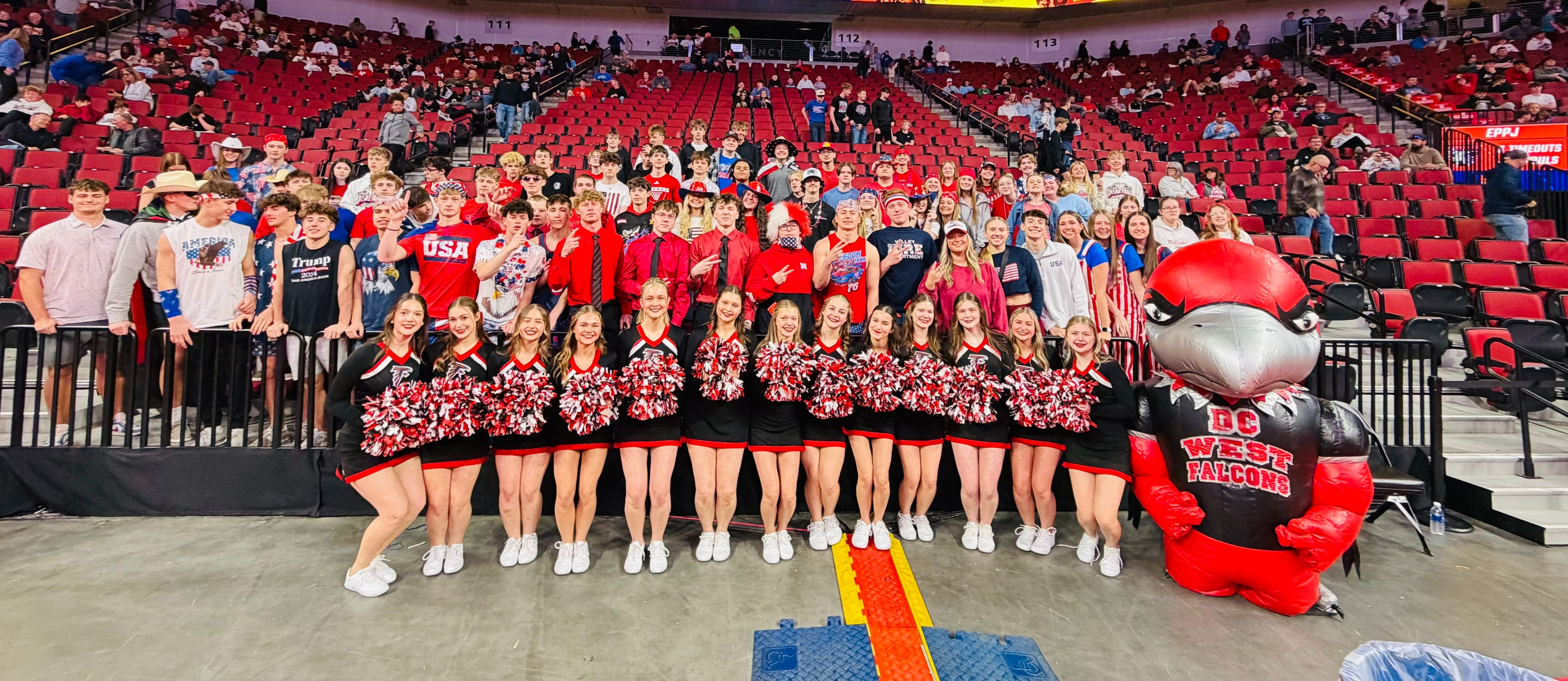 C-1 State Boys Basketball Student Section and Cheerleaders