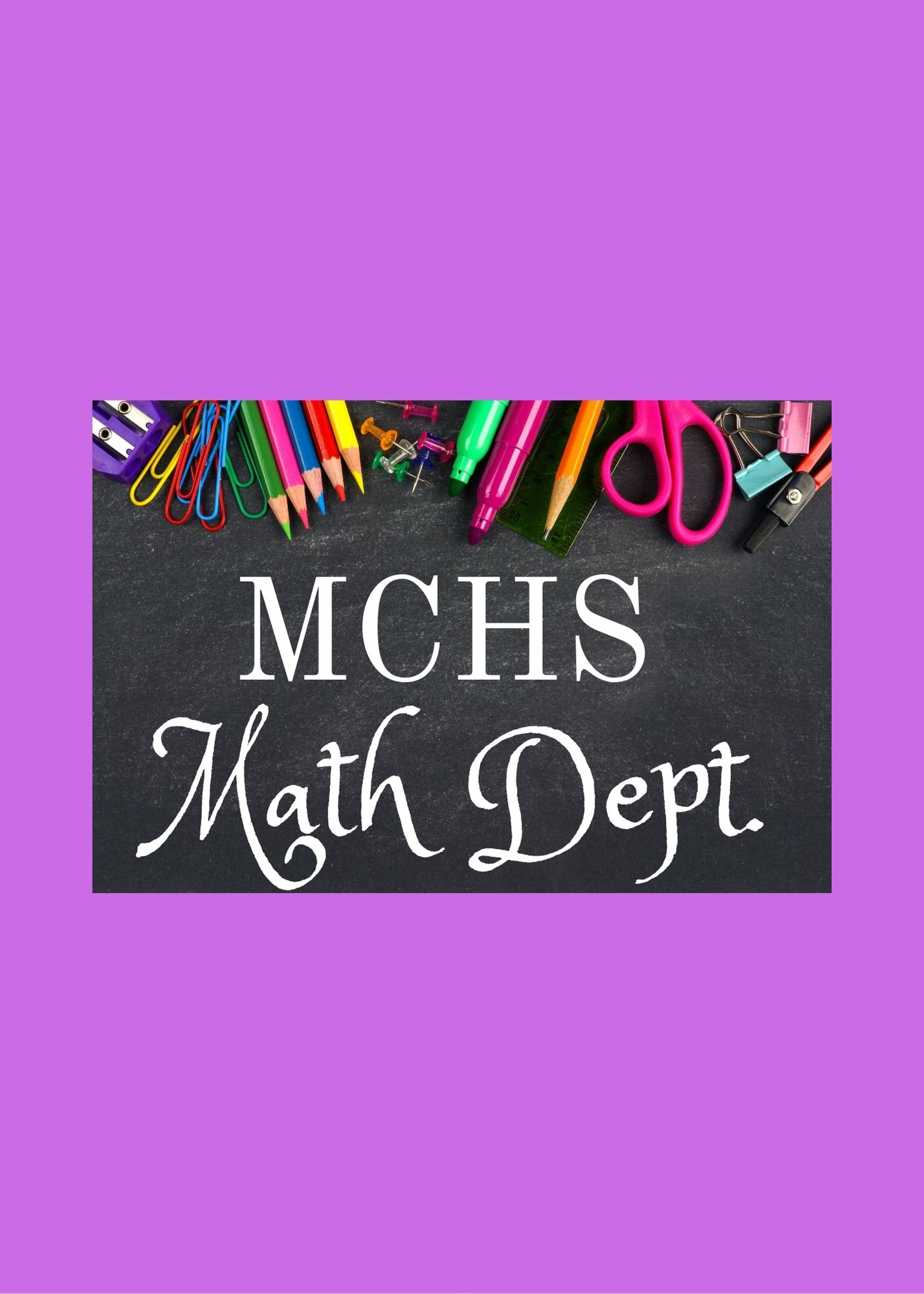 Math Department School Supply List