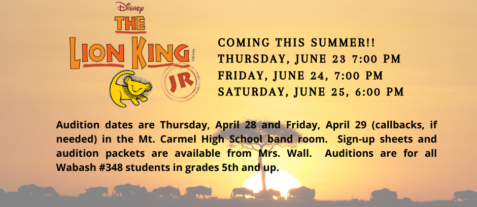 Lion King Jr auditions and promo