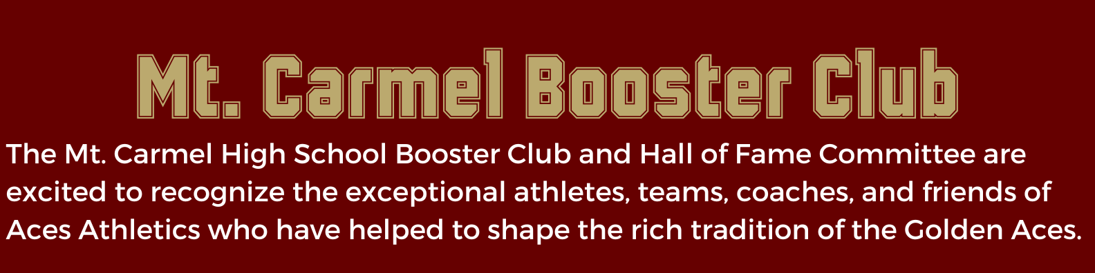 Mt. Carmel Booster Club statement