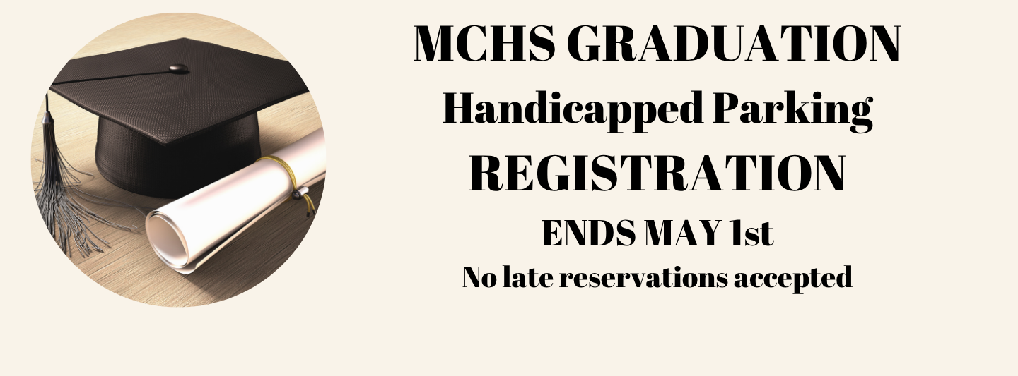 Graduation Handicap Parking link https://docs.google.com/forms/d/e/1FAIpQLSc9ZVy63YbfMZkbCyRATK1Hf3wCWpAUl4PcJeCCEFcQvuH2qA/viewform?usp=sharing&amp;ouid=102522466955233226409