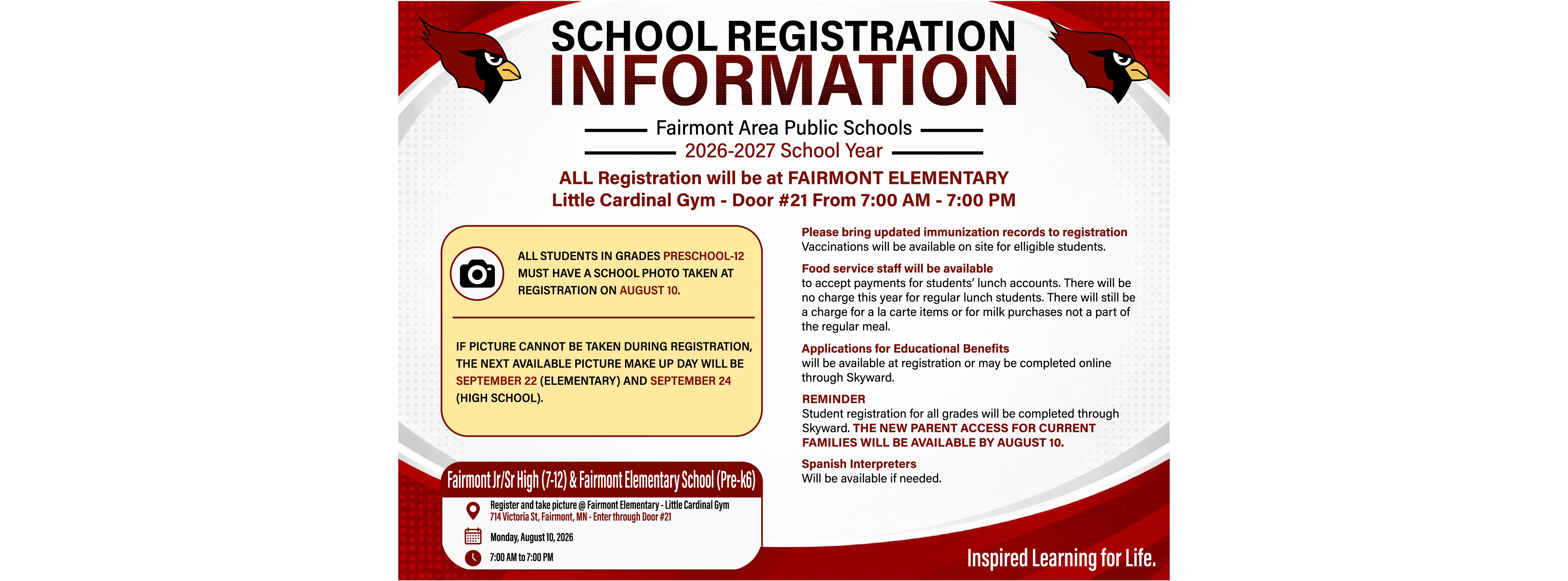 school registration 26-27 information