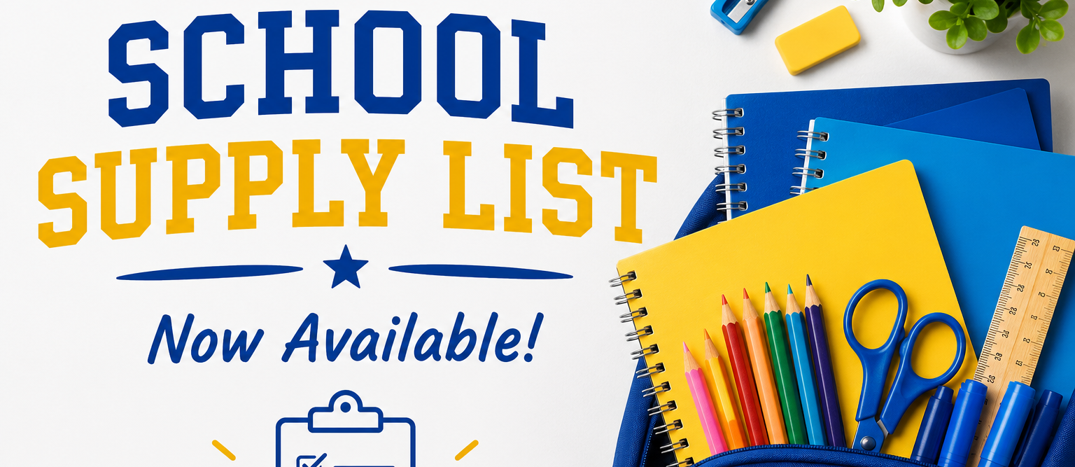 School Supply List is Now Available