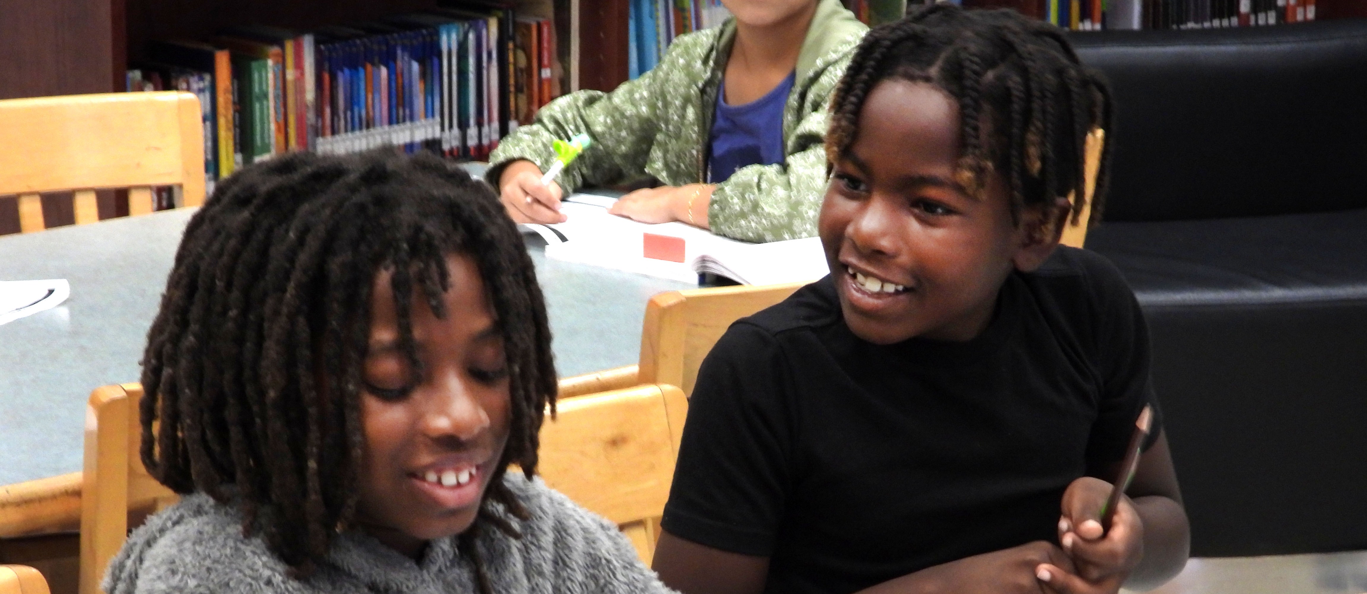 Long Neck Elementary School boys smiling