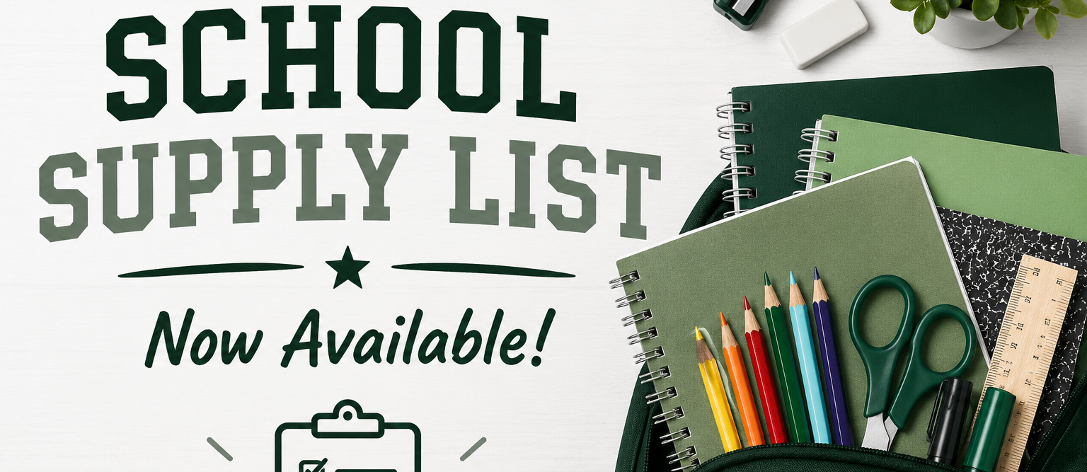 School Supply List is Now Available