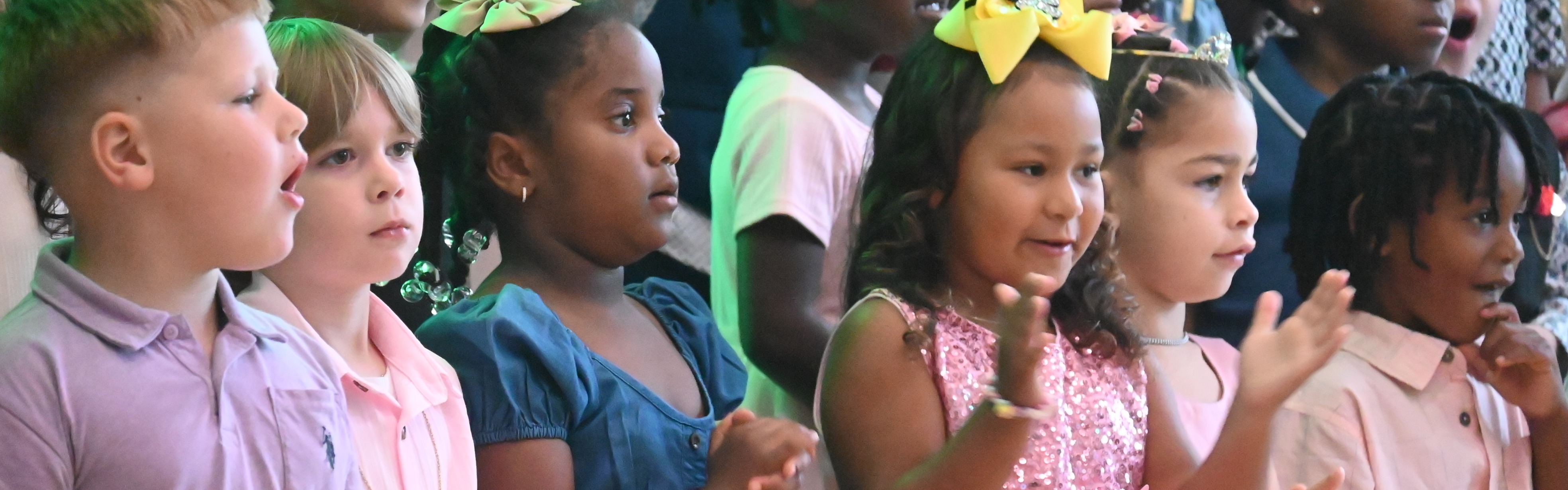 students singing 
