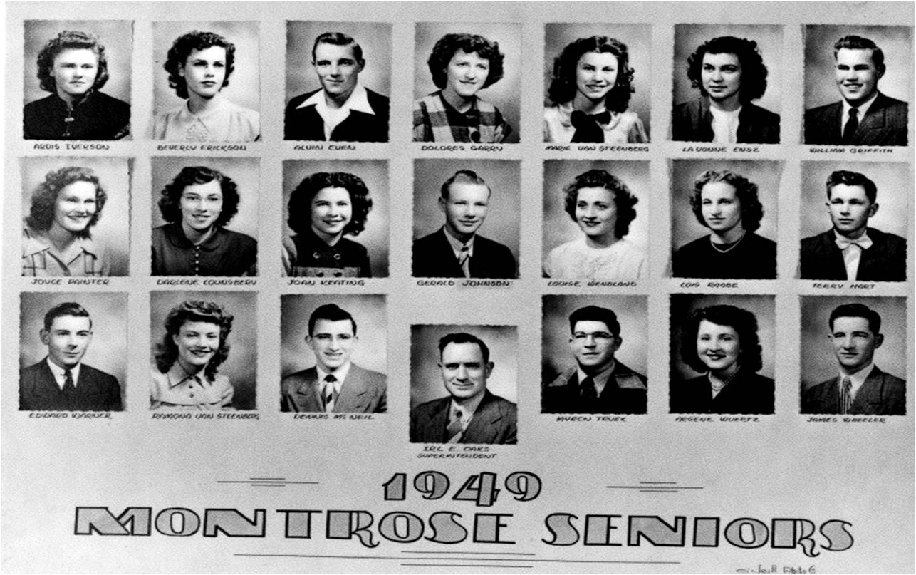 Photos of the CLASS OF 1949.