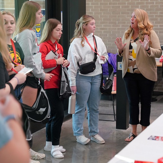 Kathy Wight Speaks with students at InspirED