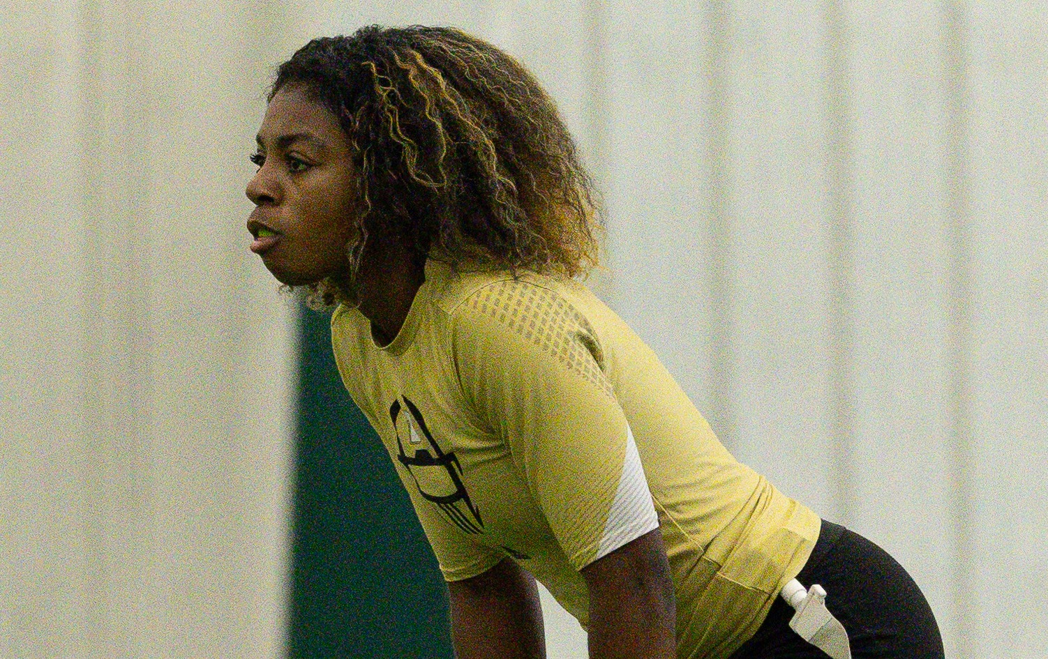 Student playing flag football in the State Finals