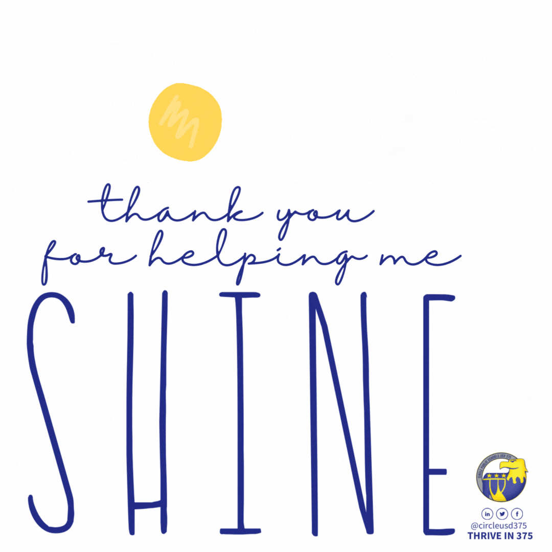 Thank you for helping me shine.