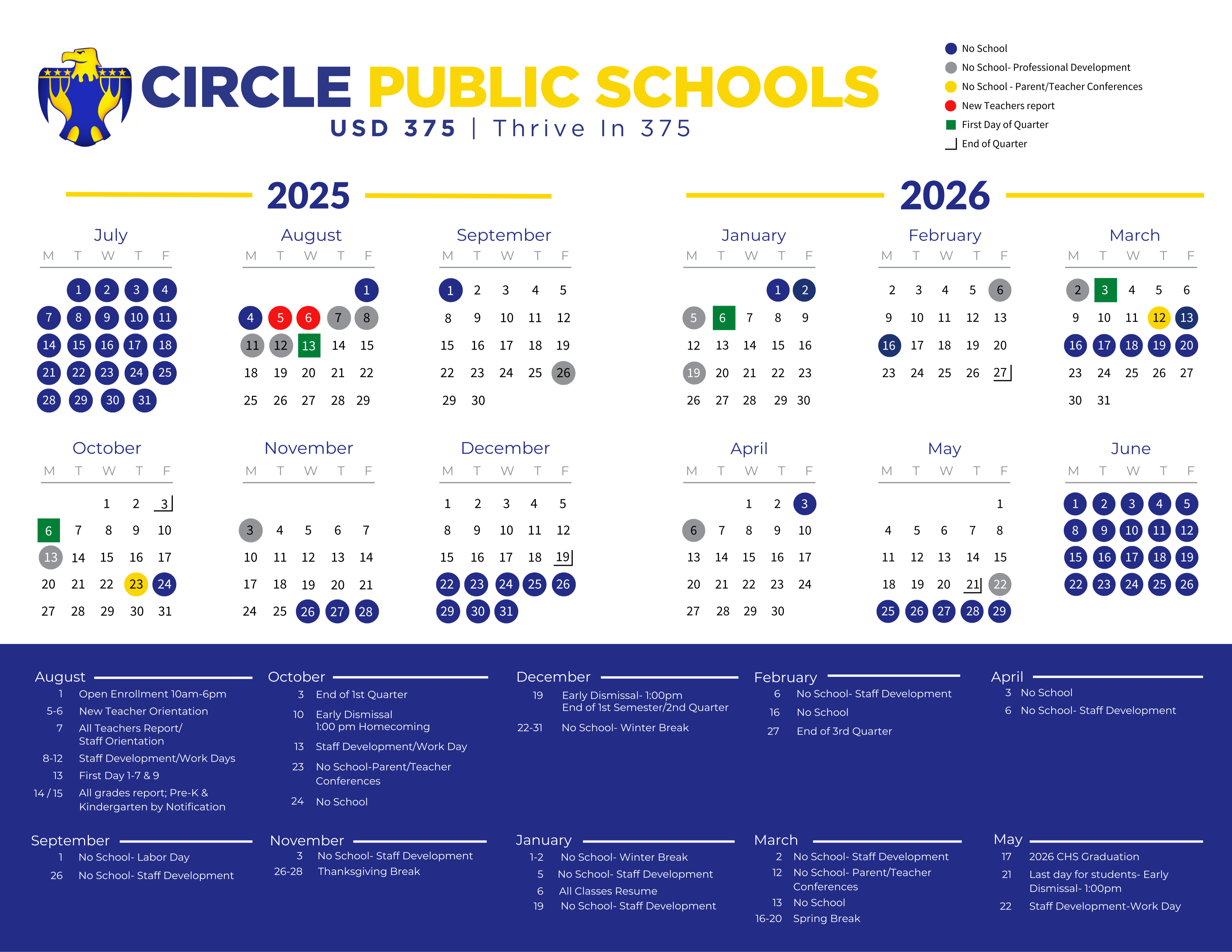 2025-2026 One Page Calendar