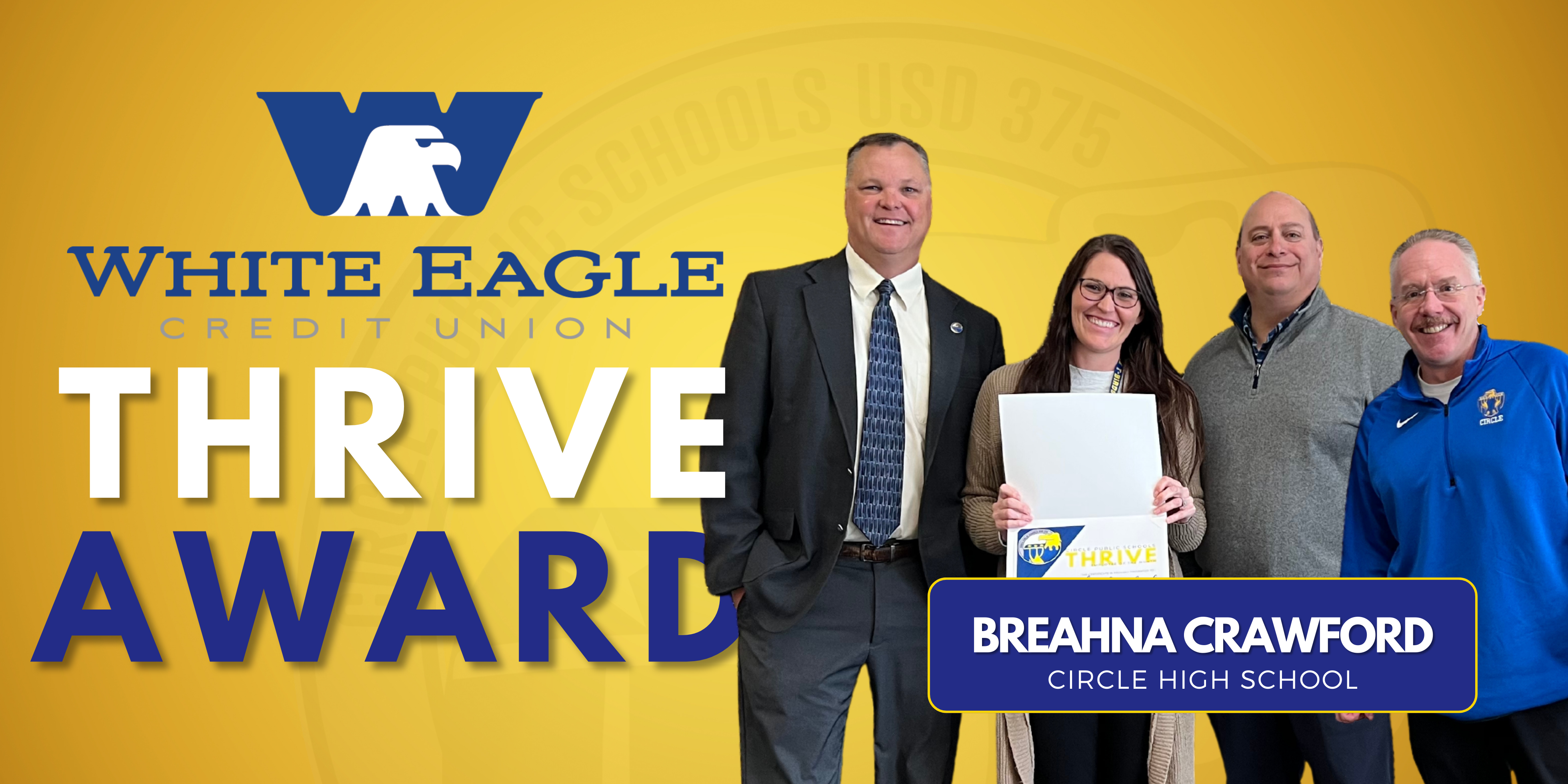 Breahna Crawford, White Eagle Credit Union THRIVE Employee of the Month