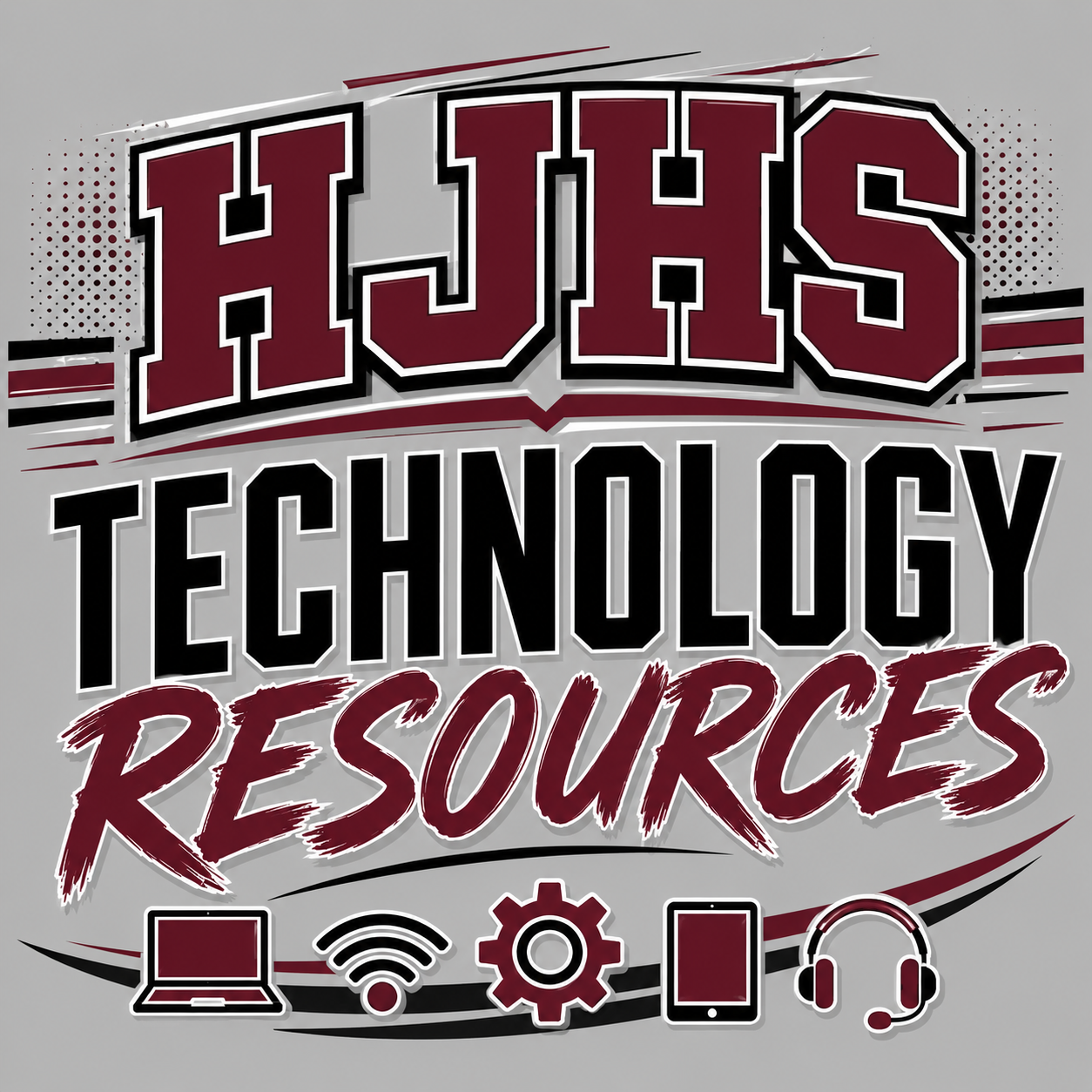HJHS Technology Resources Image that says HJHS Technology Resources
