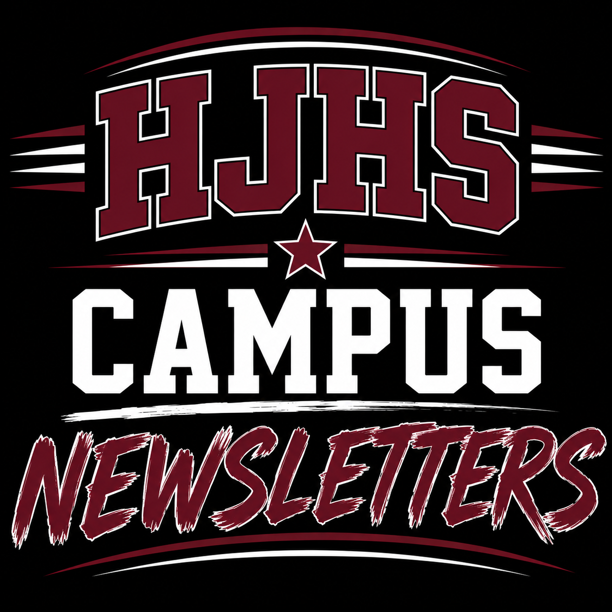 Image that says HJHS Campus Newsletters as a link to that page.