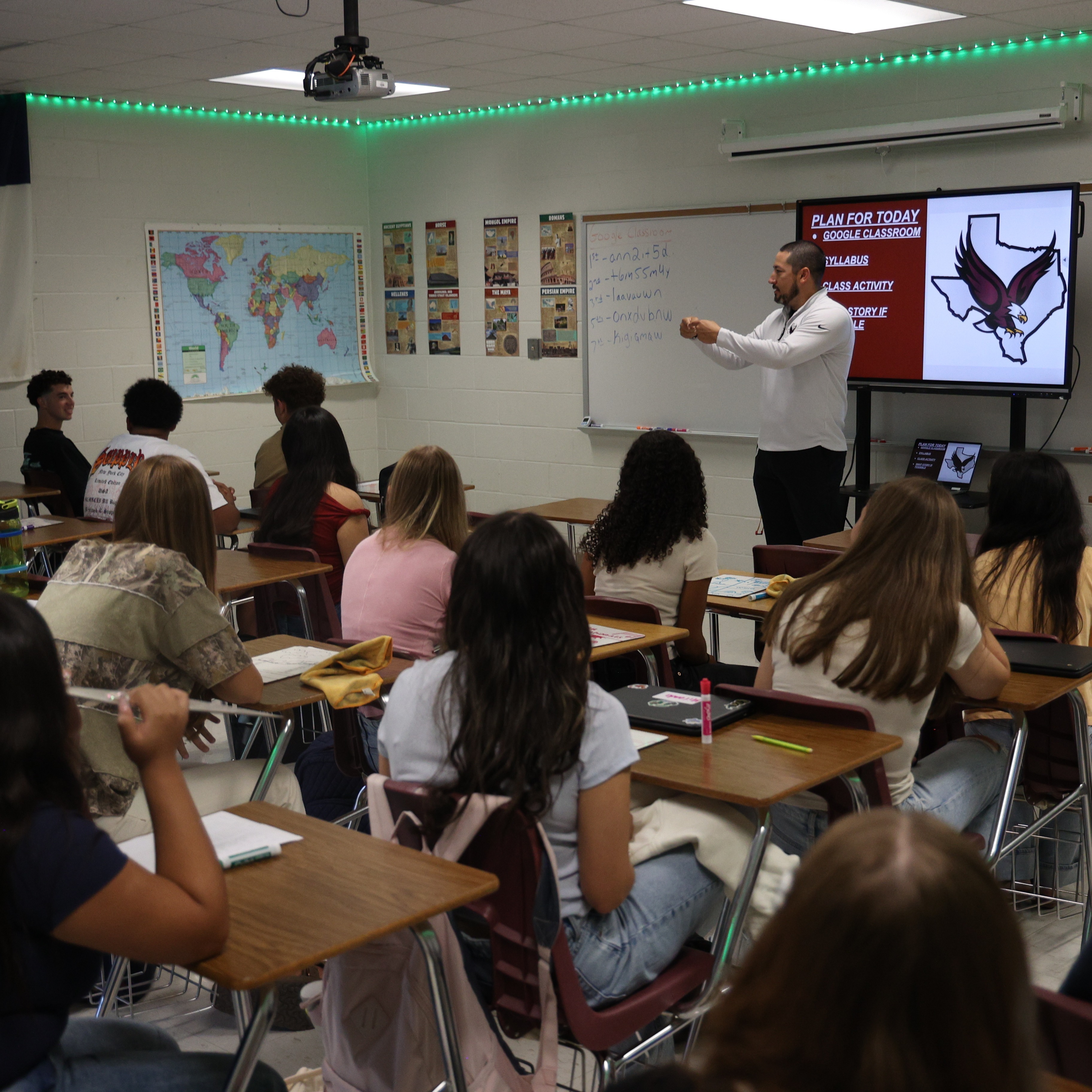 Hillsboro High School Teacher standing in front of class