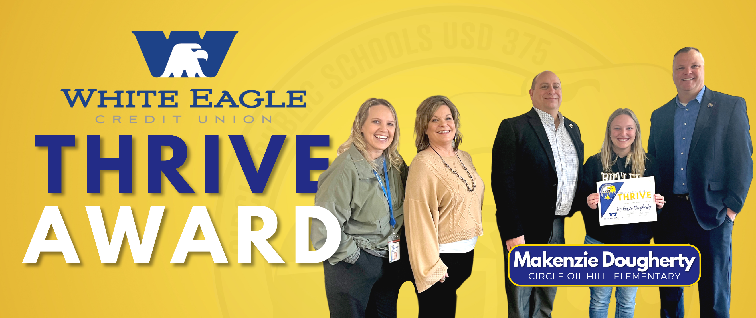 White Eagle Credit Union THRIVE Award, Makenzie Dougherty