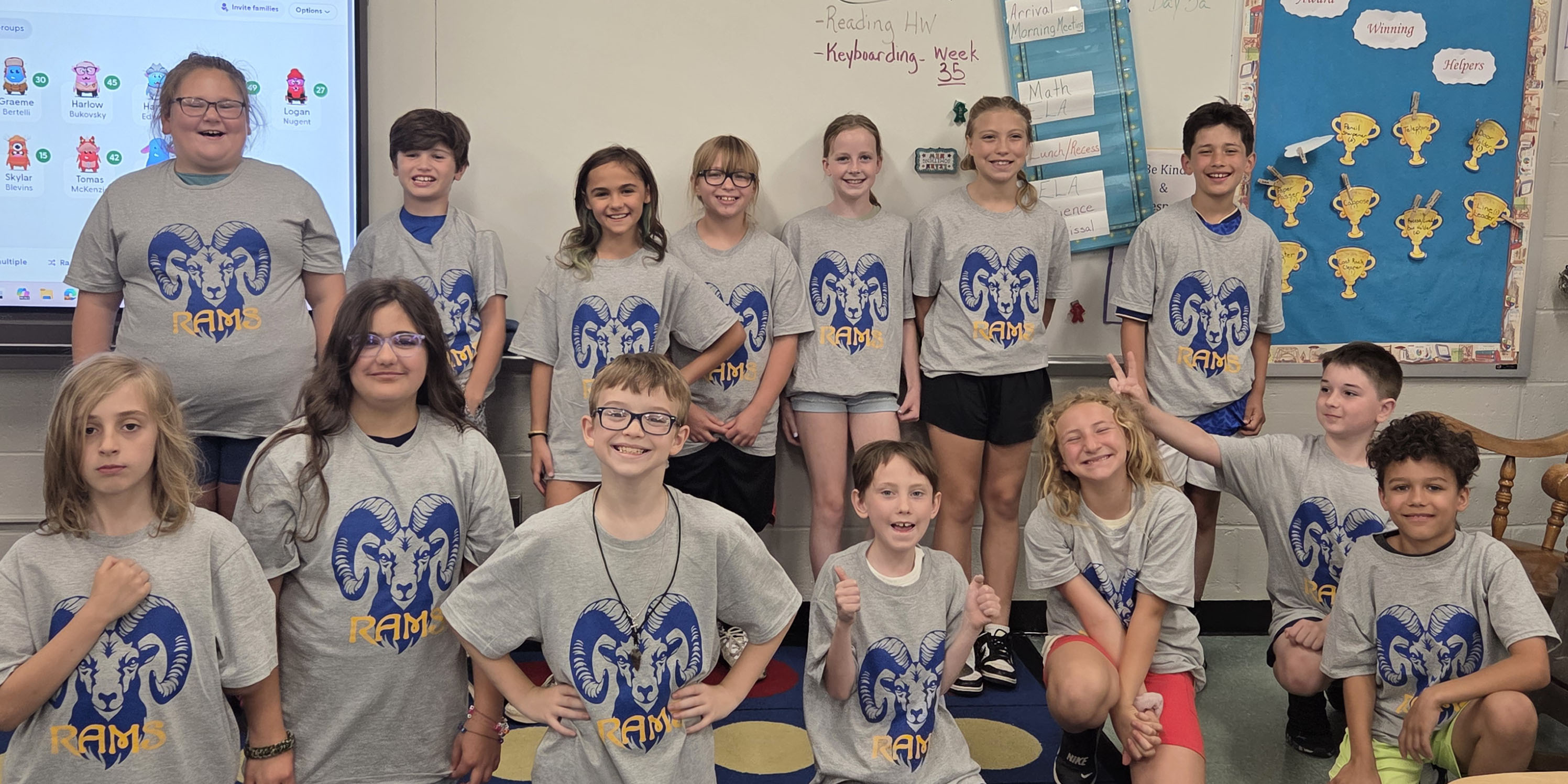 Students at Stewartstown Elementary getting ready to attend Transition Day at SEIS.