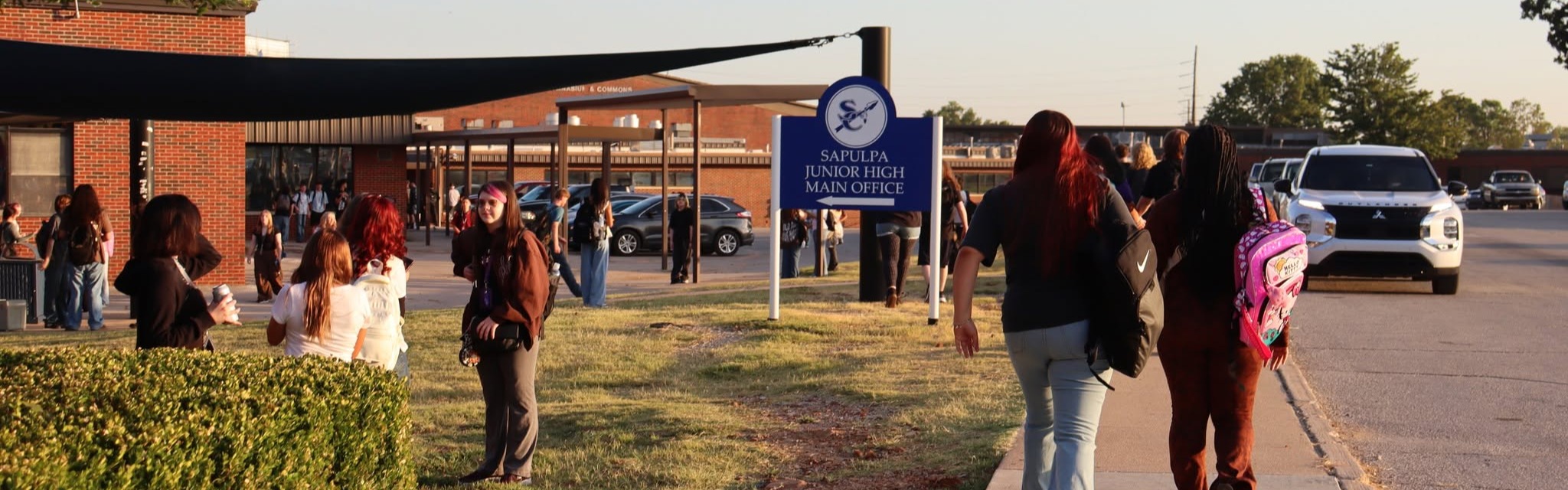 Students outside school