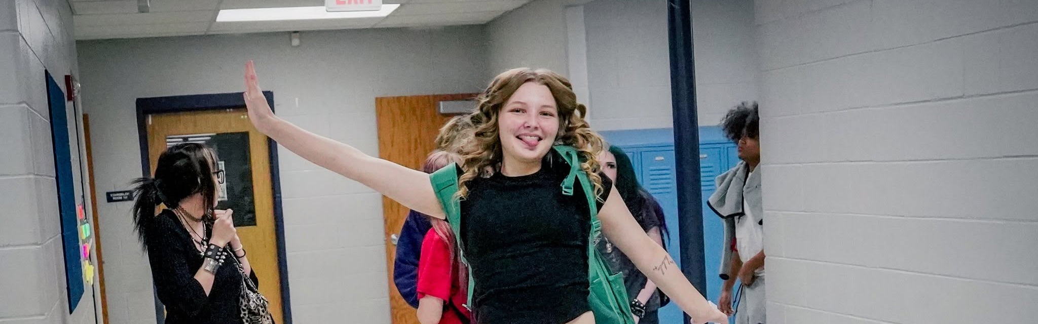 Student in hallway