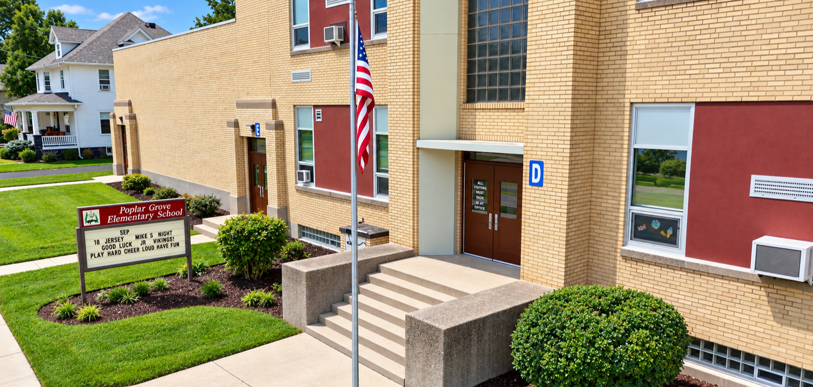 Poplar Grove Elementary entrance