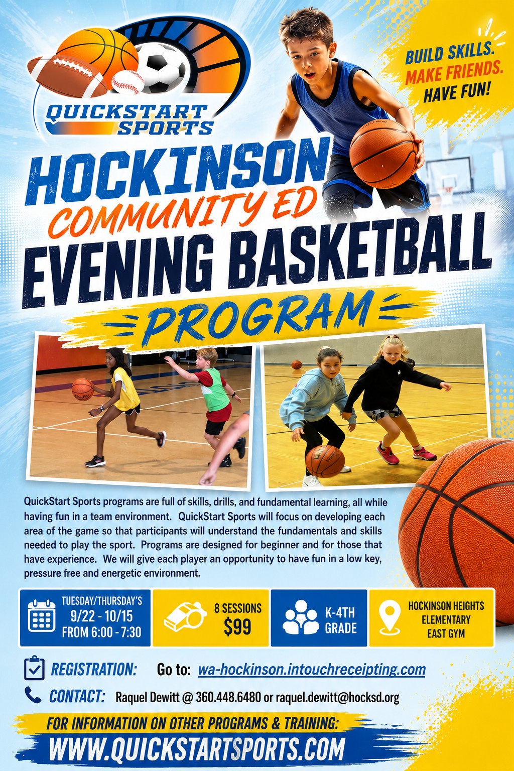 QuickStartSports basketball September October 2026