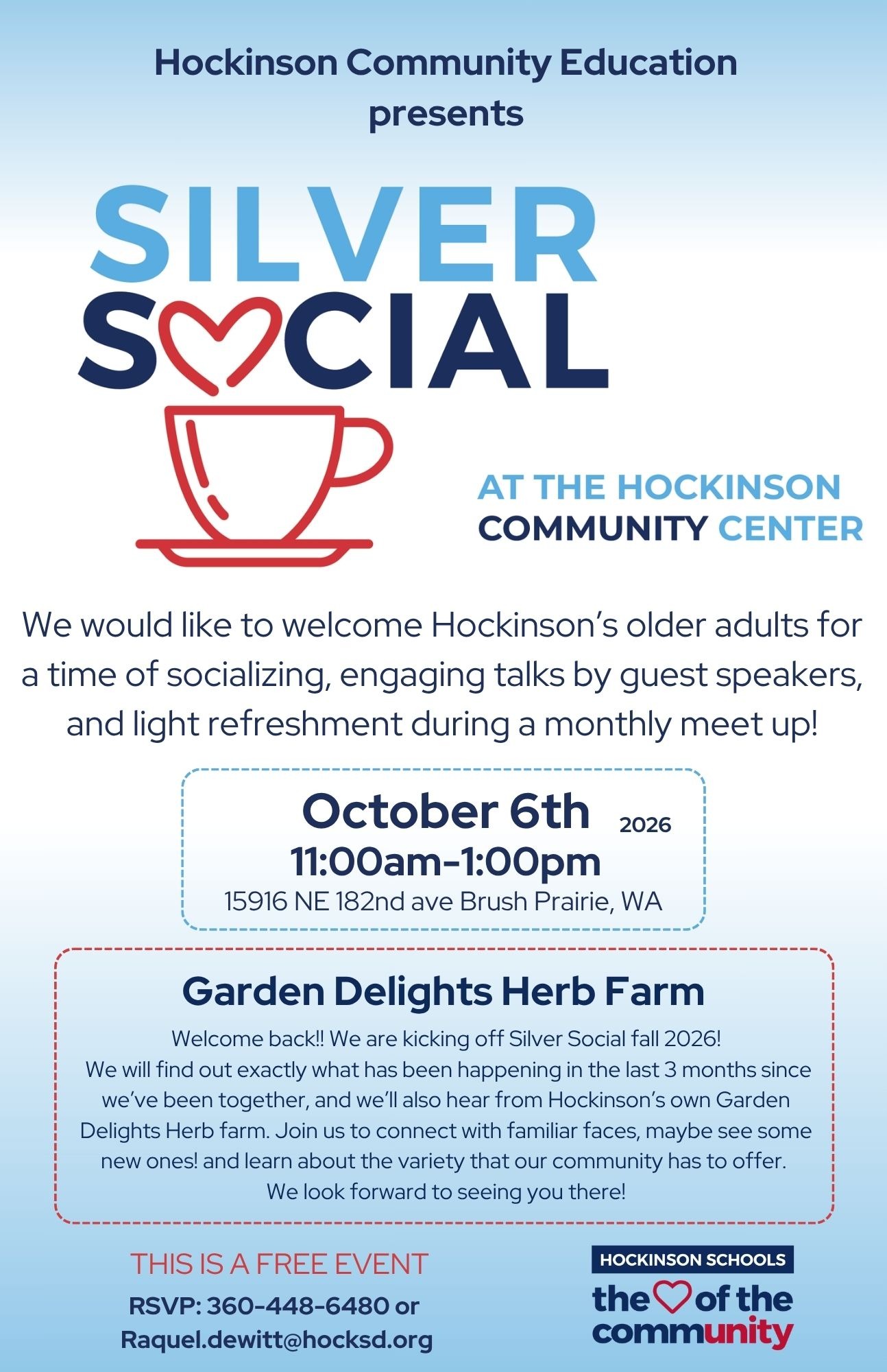 Silver Social october 2026-June 2027
