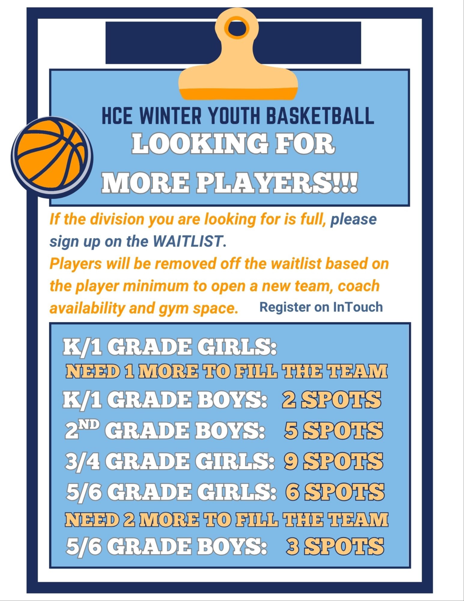 HCE YBB openings