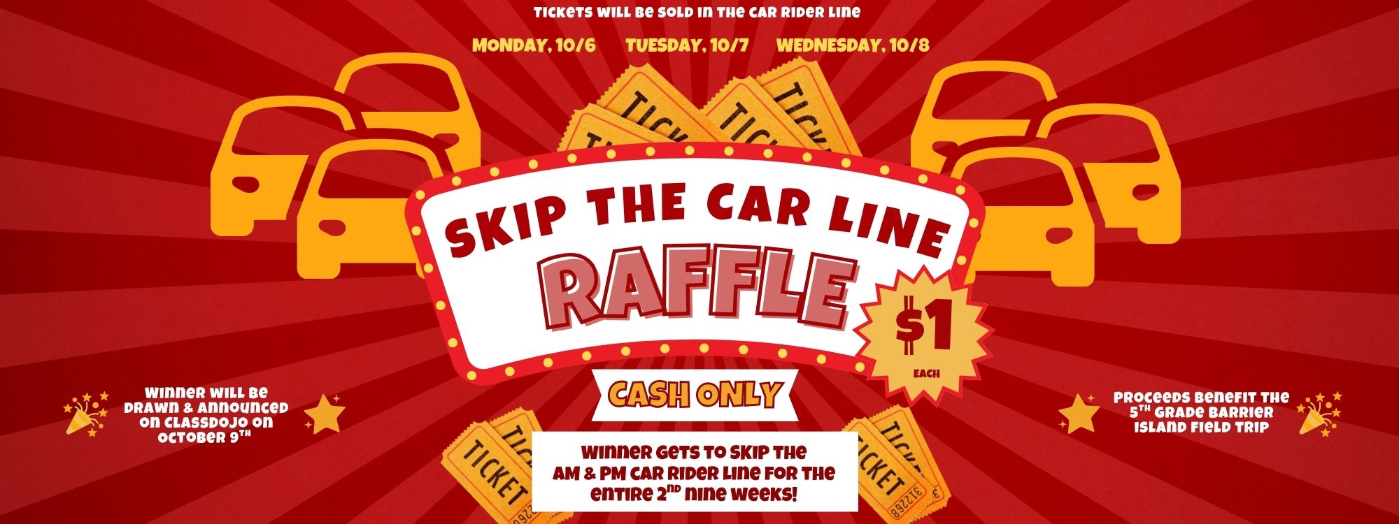 Q2 Skip the Car Line Raffle Fundraiser