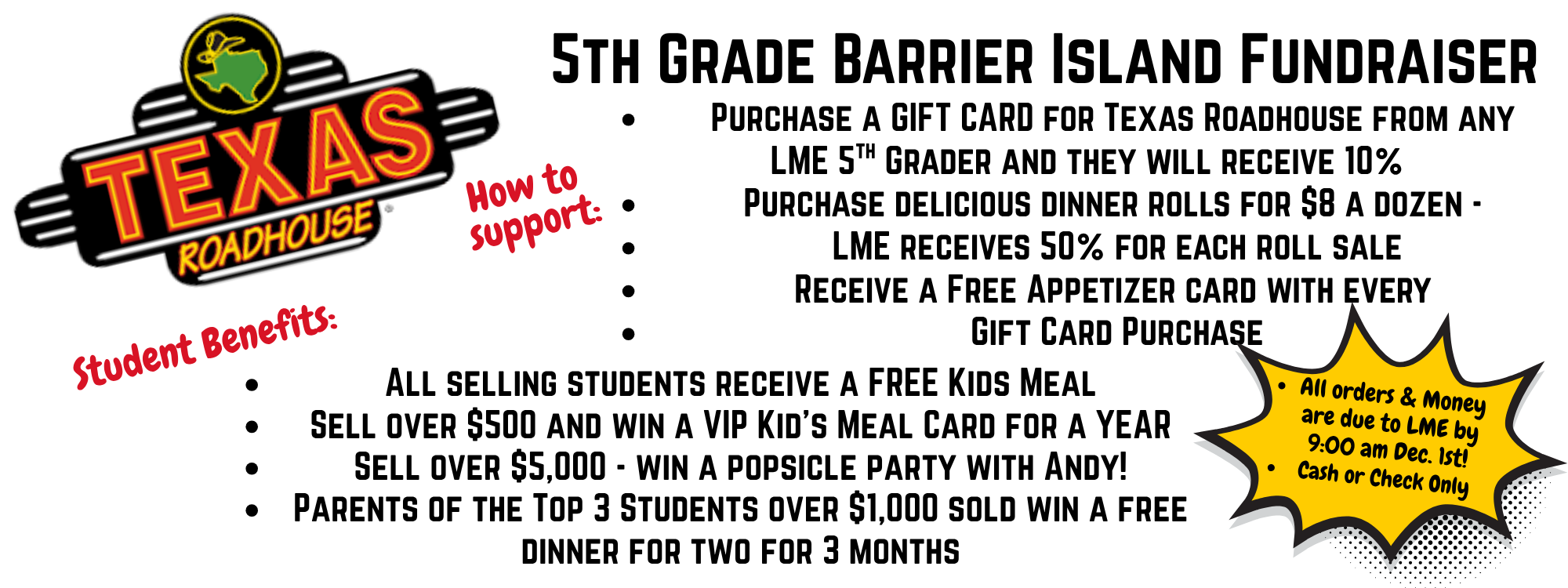 Barrier Island Texas Roadhouse Fundraiser