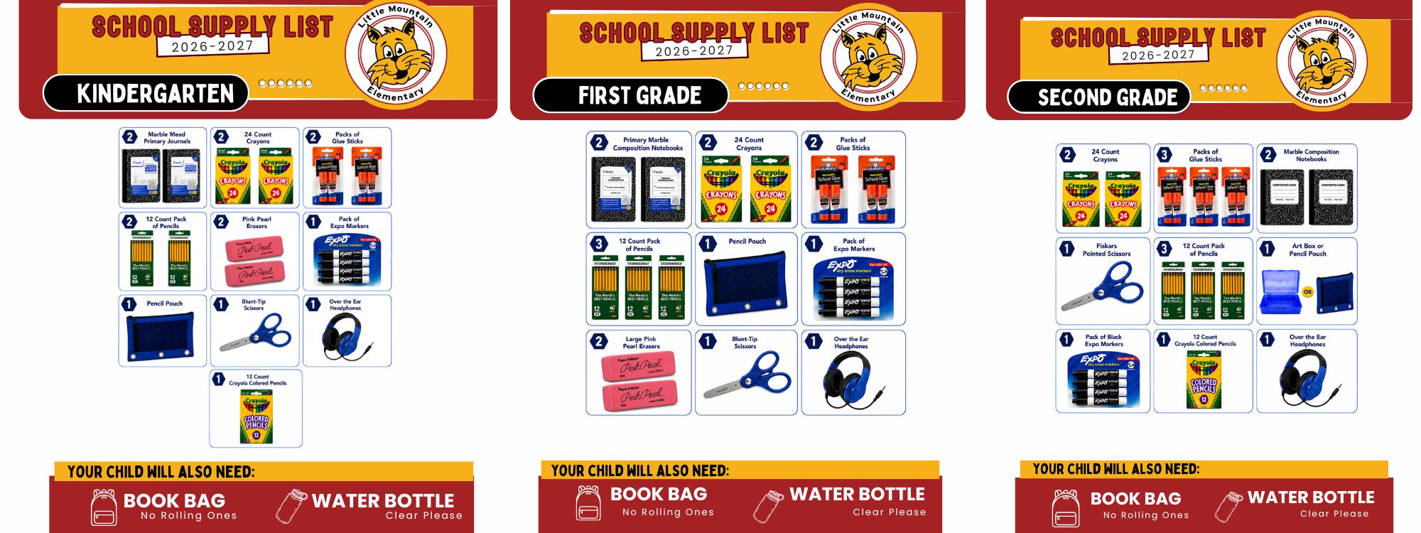 K-2 Supply List 2026-2027