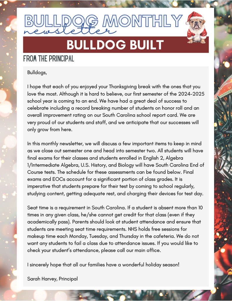 Bulldog Weekly Newsletter  Page 1Page 1