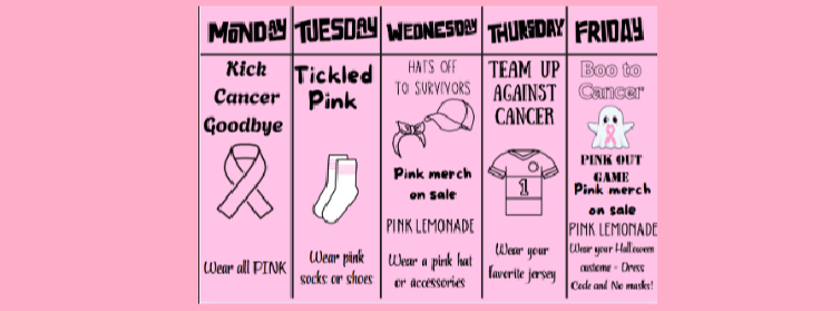 Pink Out Week Dress Up Days