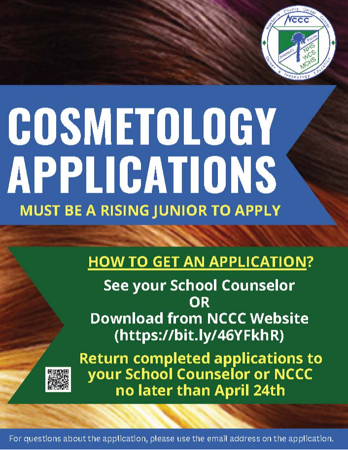 Cosmetology application flyer