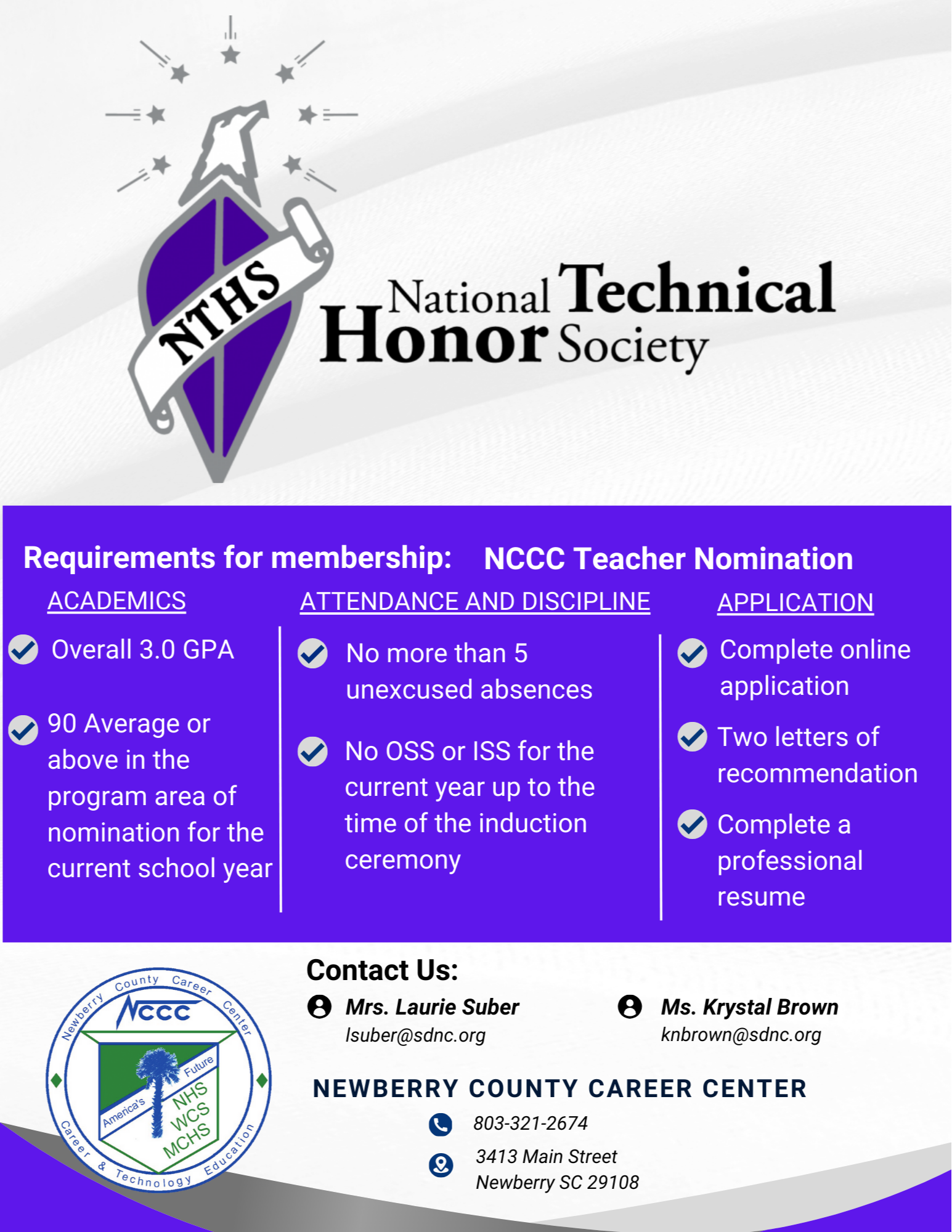 NTHS Membership Requirements