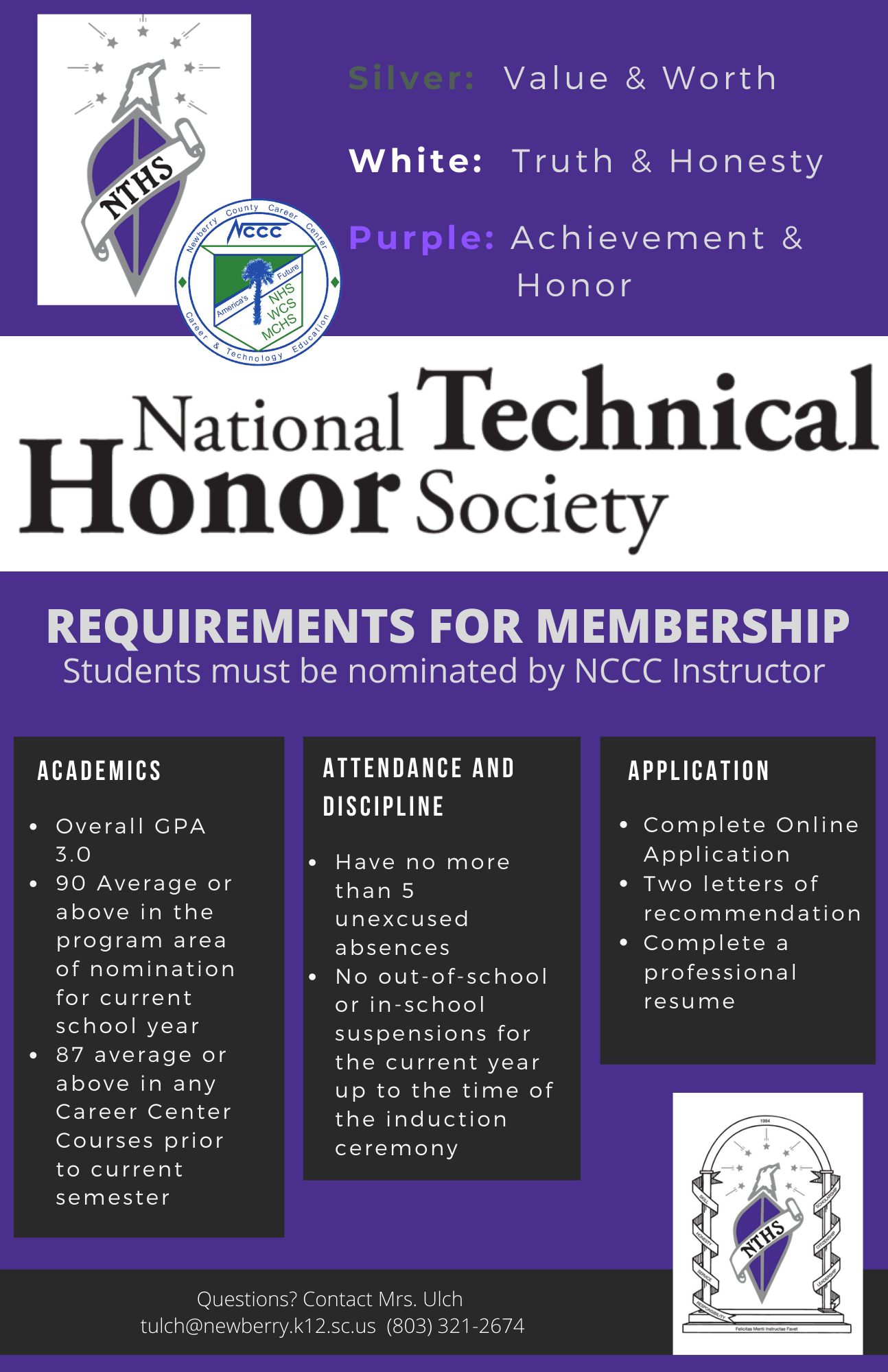 NTHS Membership Requirements
