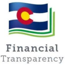 Finanacial transparency symbol with colorado flag