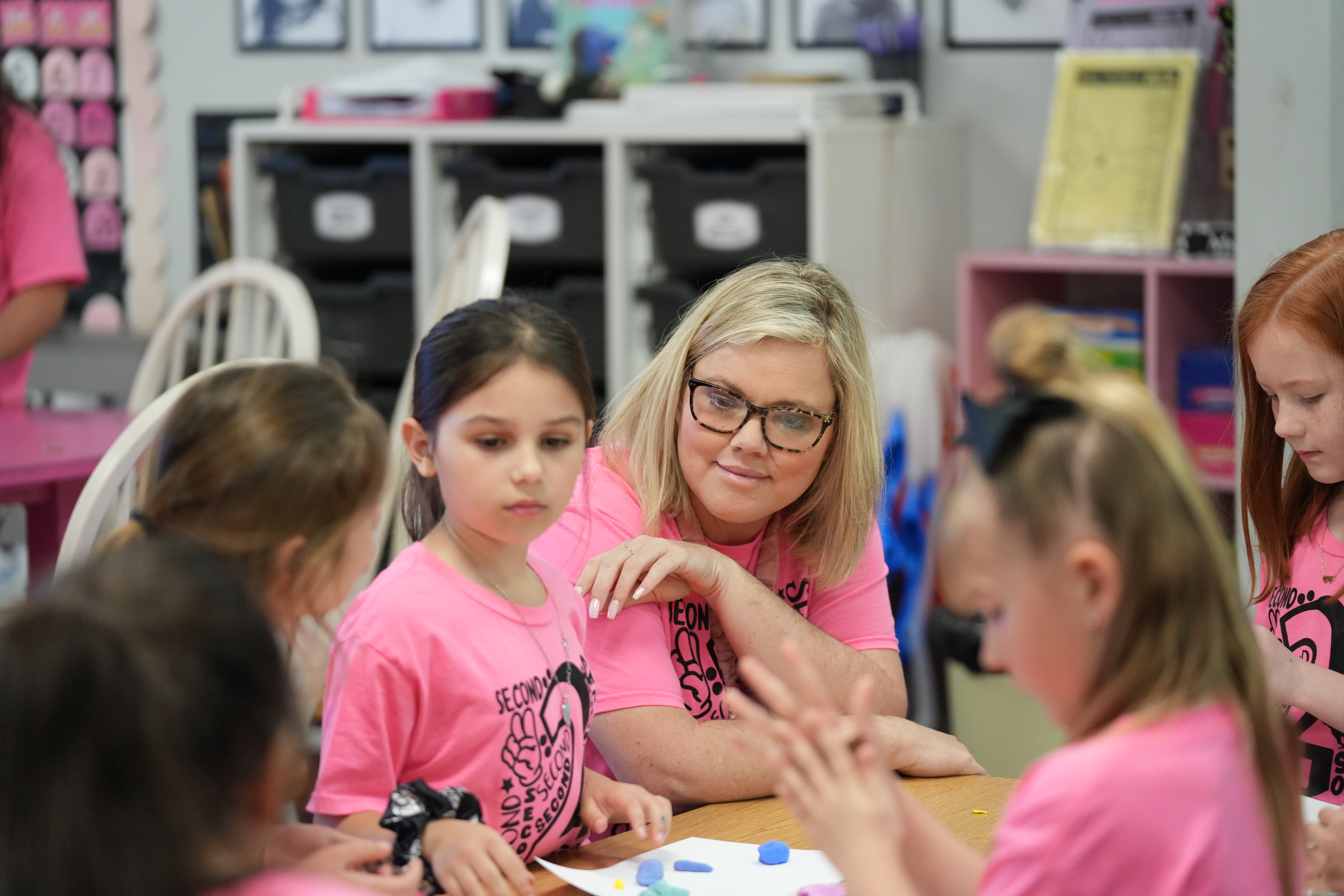 teacher with student